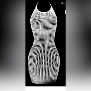 Women Sexy Fishnet Cover Up See Through Bodycon Dress...~
